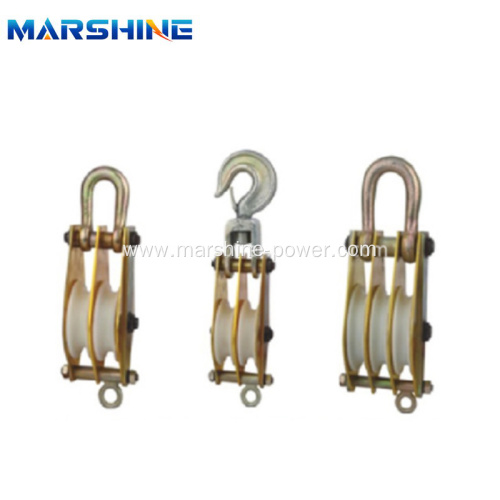 Three Nylon Sheave Wire Lifting Pulley Block